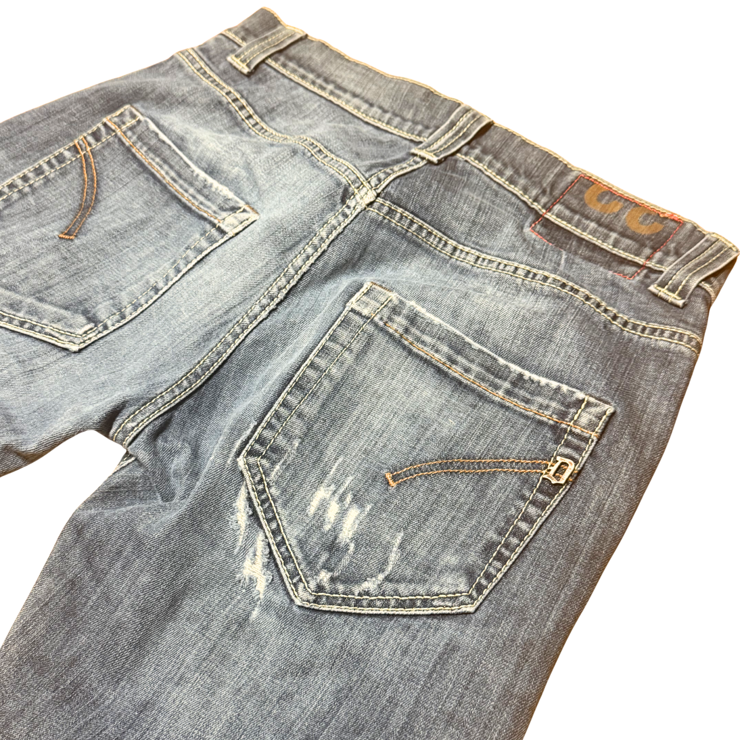 Dondup Distressed Slim Fit Jeans (Gray)