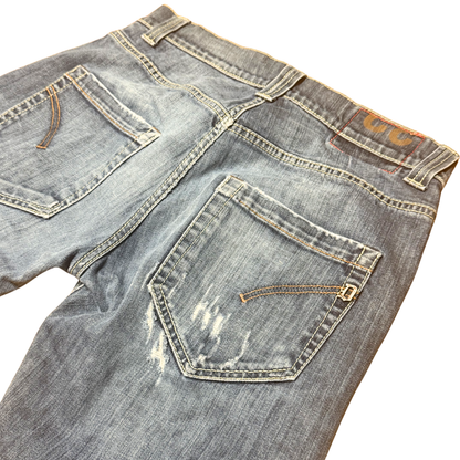 Dondup Distressed Slim Fit Jeans (Gray)