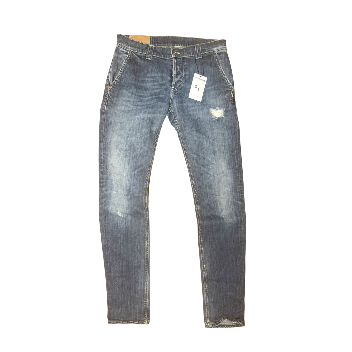 Dondup Distressed Slim Fit Jeans (Gray)