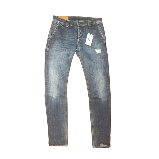 Dondup Distressed Slim Fit Jeans (Gray)