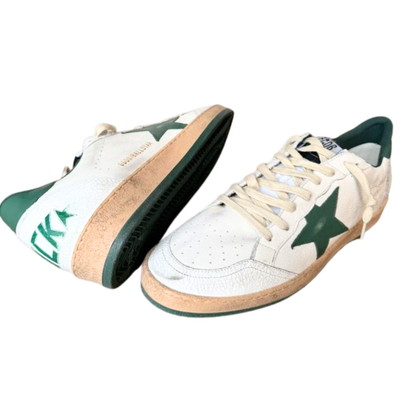 Golden Goose Ballstar Sneakers (White Beige Green) (New)